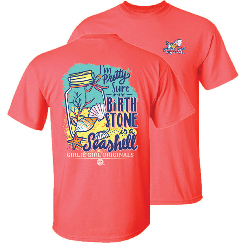 Girlie Girl Originals Birth Stone Seashell T-Shirt - SimplyCuteTees