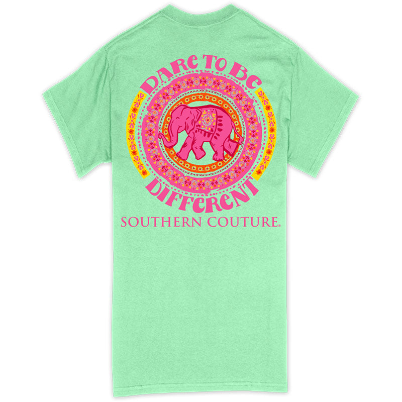 Southern Couture Classic Dare to Be Different Elephant T-Shirt - SimplyCuteTees