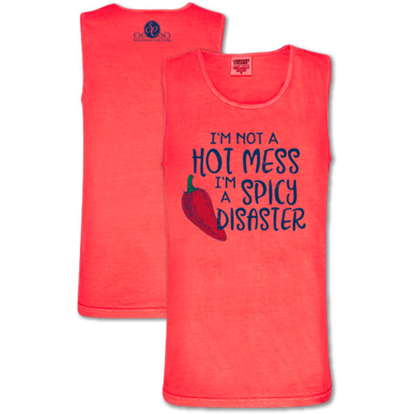 Sale Southern Couture Comfort Spicy Disaster Comfort Colors T Shirt Tank Top - SimplyCuteTees