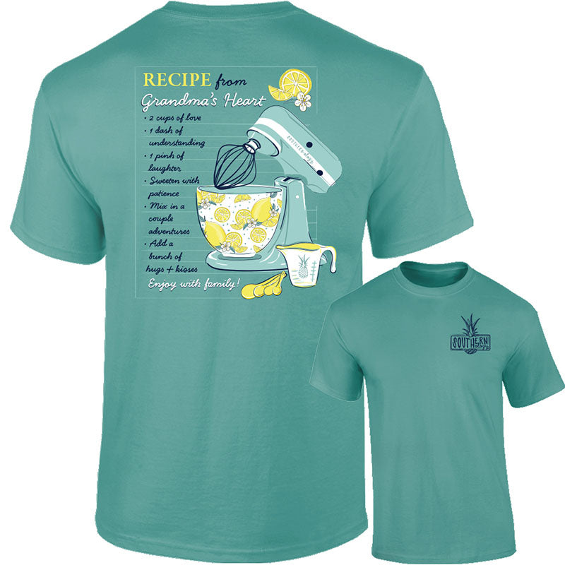 Southernology Recipe from Grandma's Heart Comfort Colors T-Shirt - SimplyCuteTees