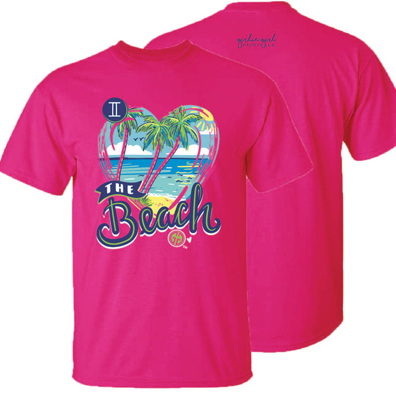 Girlie Girl Originals Heart Beach T-Shirt - SimplyCuteTees
