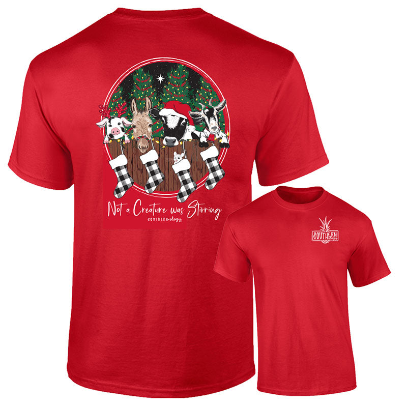 Southernology Creature was Stirring Holiday Comfort Colors T-Shirt - SimplyCuteTees