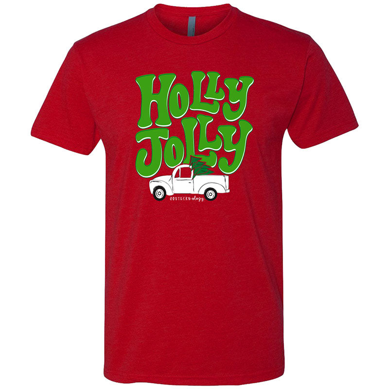 Southernology Statement Holly Jolly Holiday Canvas T-Shirt - SimplyCuteTees