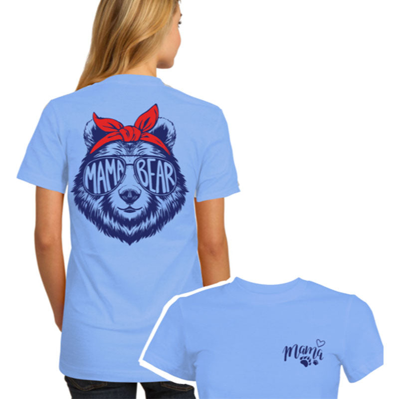 Southern Attitude Mama Bear Glasses T-Shirt