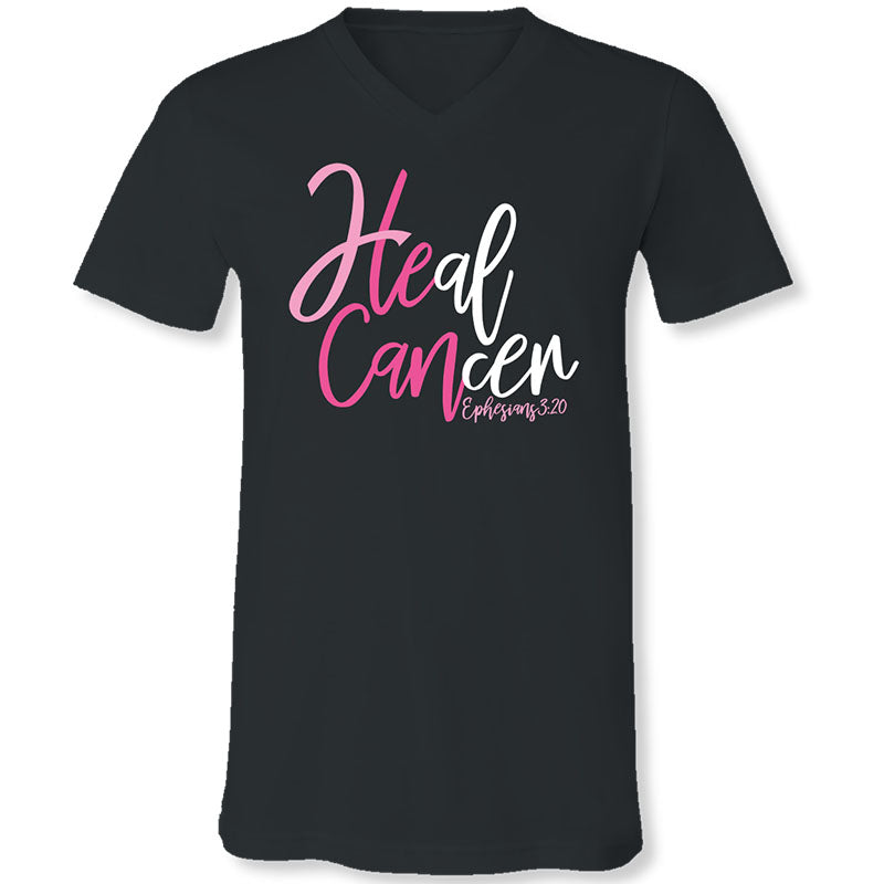 SALE Sassy Frass Heal Cancer Canvas V-neck T-Shirt