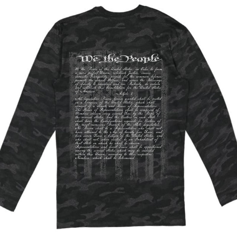 Country Life Outfitters We the People USA Storm Camo Unisex Long Sleeve T-Shirt - SimplyCuteTees