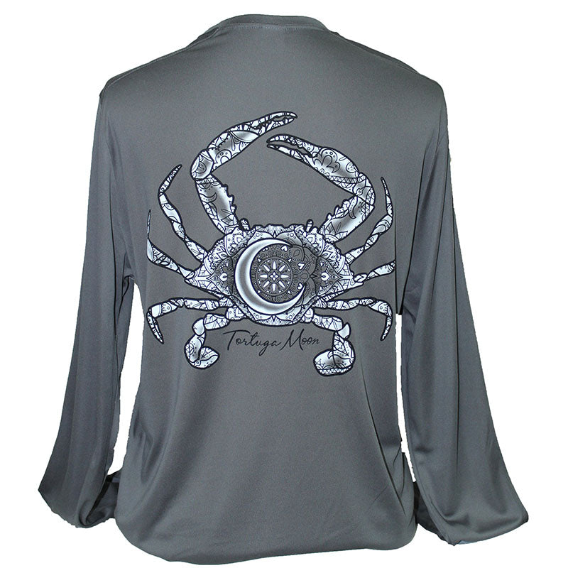 SALE Southern Attitude Tortuga Moon Crab Swim UV Protection Unisex Rash Guard T-Shirt