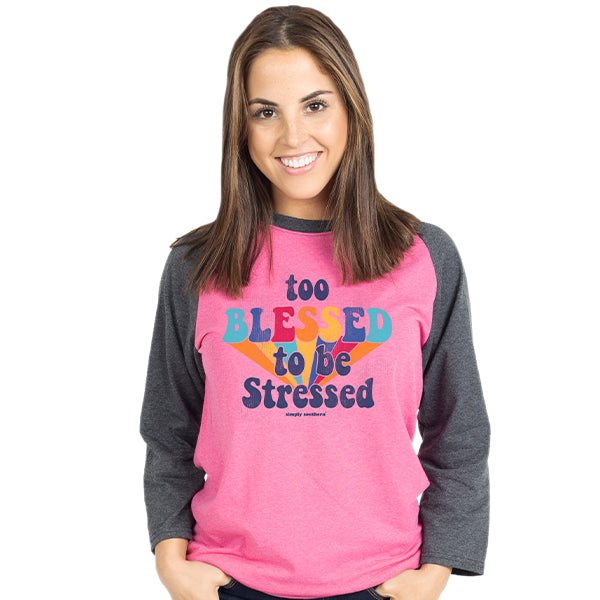 SALE Simply Southern Vintage Collection Too Blessed Long Sleeve T-Shirt - SimplyCuteTees
