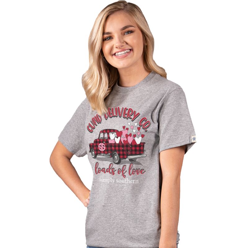 SALE Simply Southern Vintage Loads of Love Preppy Cupid Delivery CO. Truck T-Shirt
