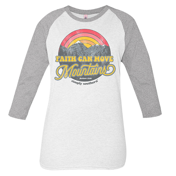 SALE Simply Southern Vintage Collection Faith Move Mountains T-Shirt - SimplyCuteTees