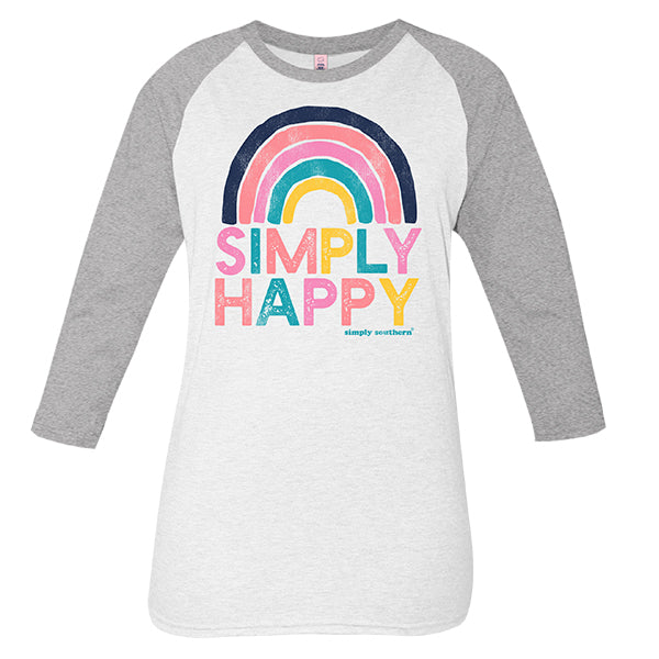 SALE Simply Southern Vintage Collection Simply Happy Long Sleeve T-Shirt - SimplyCuteTees