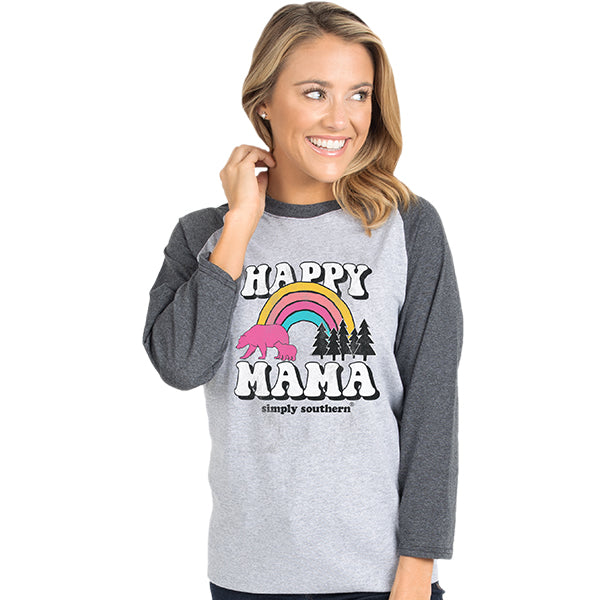 SALE Simply Southern Vintage Collection Happy Mama Bear Long Sleeve T-Shirt - SimplyCuteTees