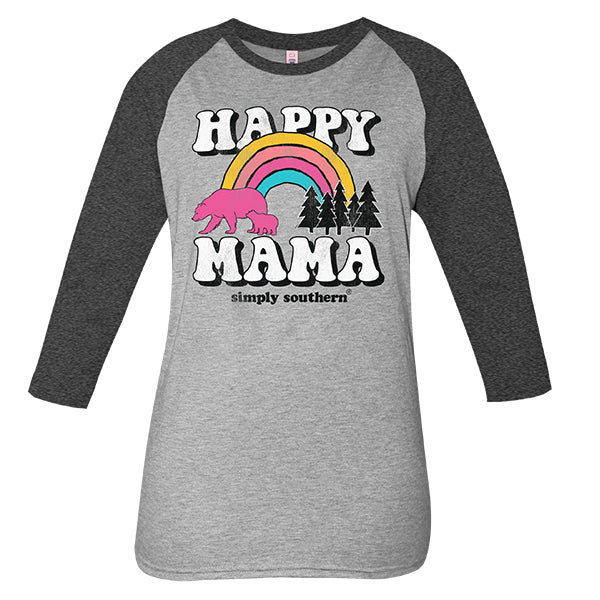 SALE Simply Southern Vintage Collection Happy Mama Bear Long Sleeve T-Shirt - SimplyCuteTees