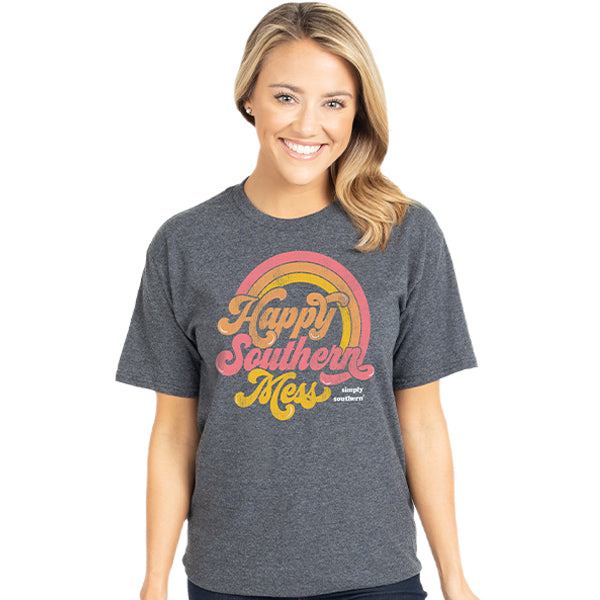 SALE Simply Southern Vintage Collection Happy Southern Mess T-Shirt - SimplyCuteTees