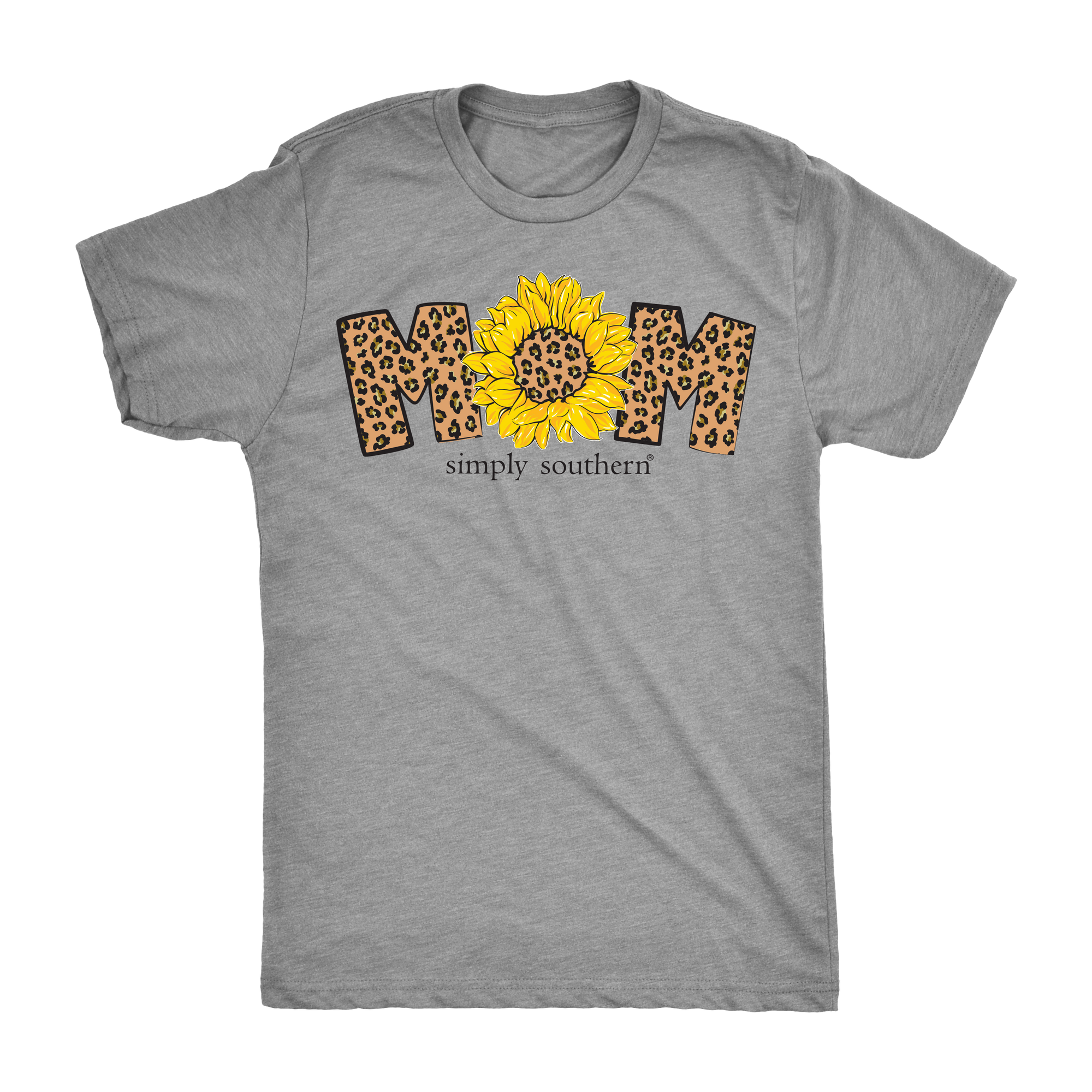 SALE Simply Southern Vintage Leopard Mom Sunflower T-Shirt