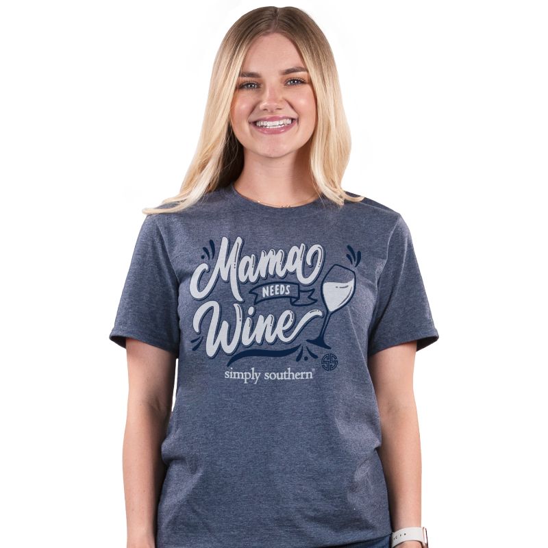 SALE Simply Southern Vintage Collection Mama Needs Wine T-Shirt