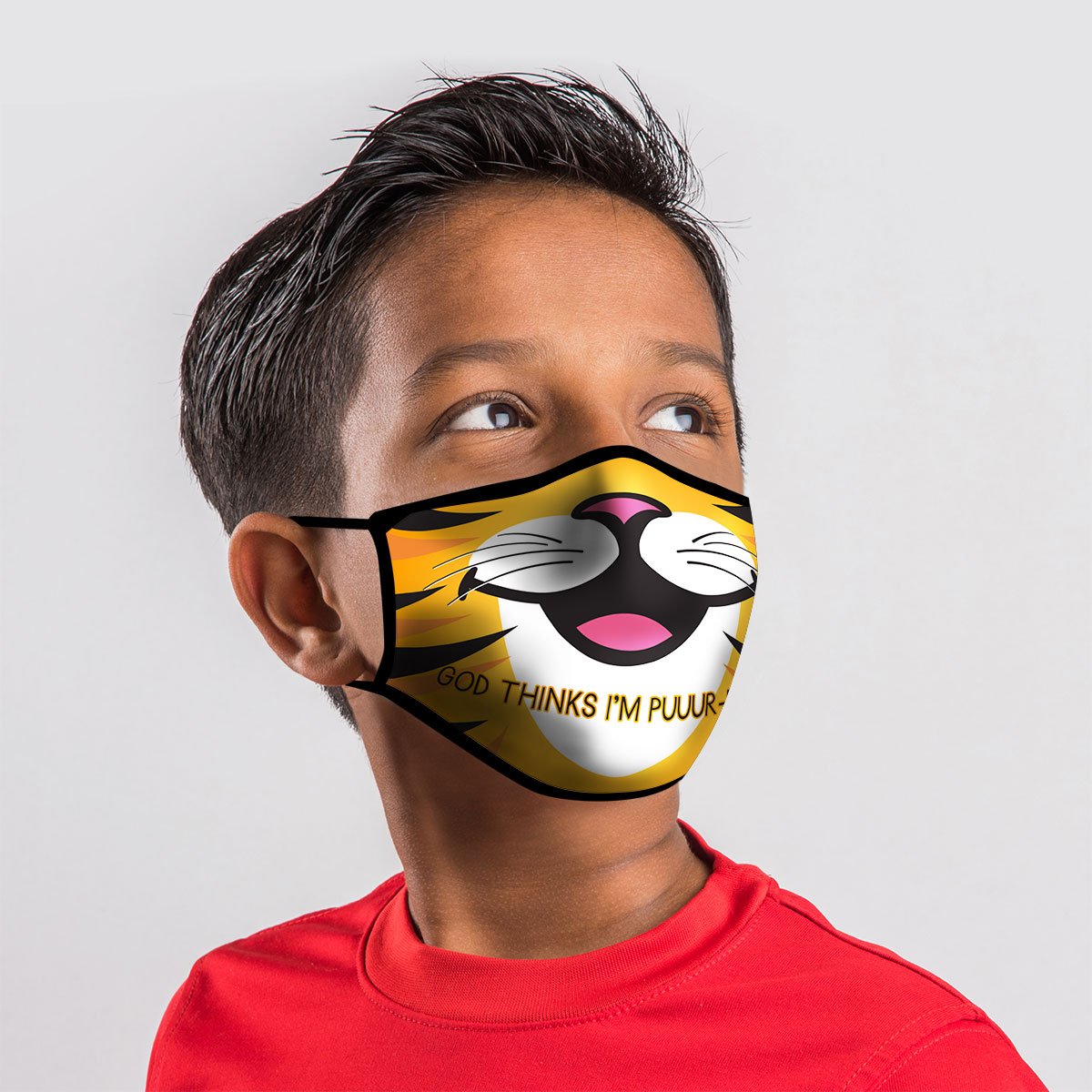 Kerusso Kids God Thinks I'm Perfect Tiger Youth Protective Fashion Mask