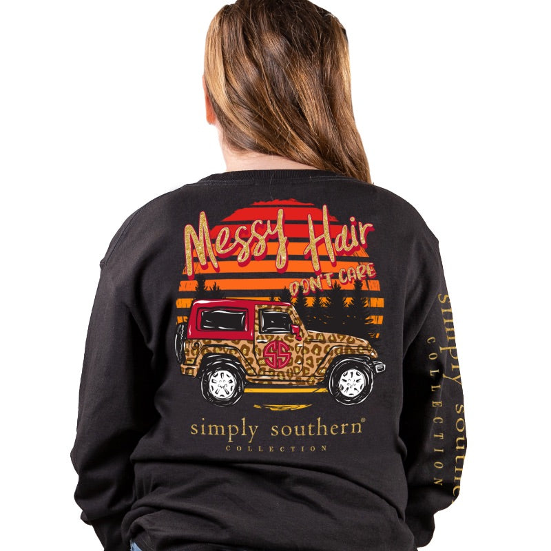 Simply Southern Messy Hair Long Sleeve T-Shirt