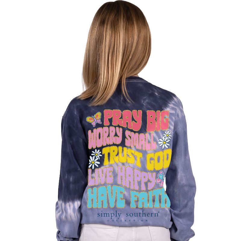 SALE Simply Southern Live Happy Have Faith Long Sleeve T-Shirt