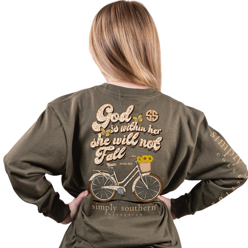 SALE Simply Southern God Not Fall Bike Long Sleeve T-Shirt