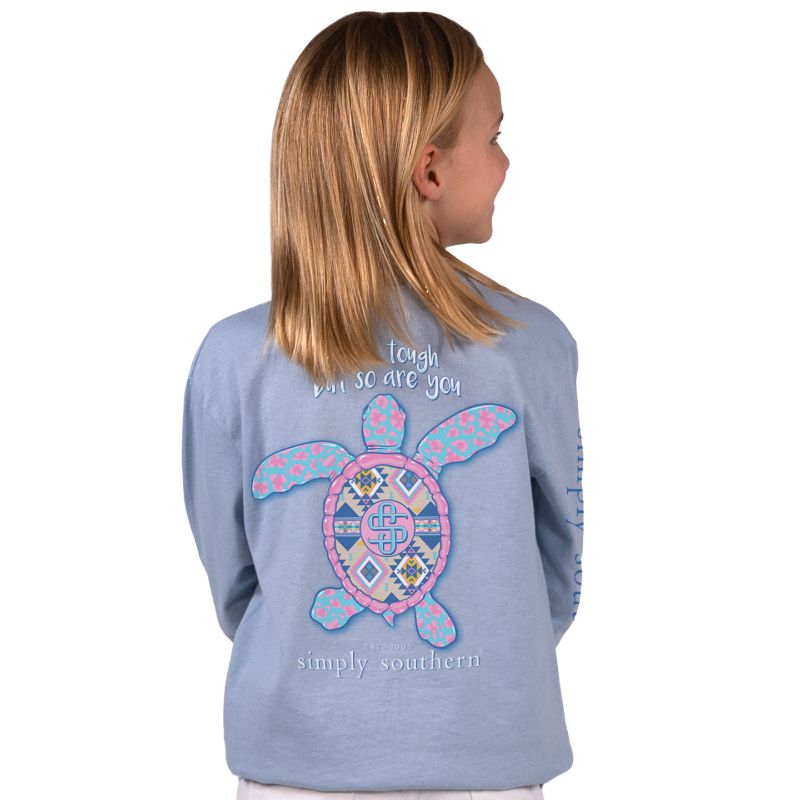 SALE Simply Southern Life Is Tough Turtle Long Sleeve T-Shirt