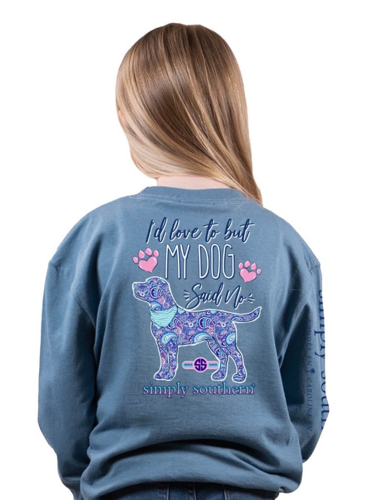 SALE Simply Southern Preppy My Dog Said No Long Sleeve T-Shirt