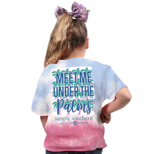 SALE Simply Southern Preppy Meet Me Under The Palms Tie Dye T-Shirt - SimplyCuteTees