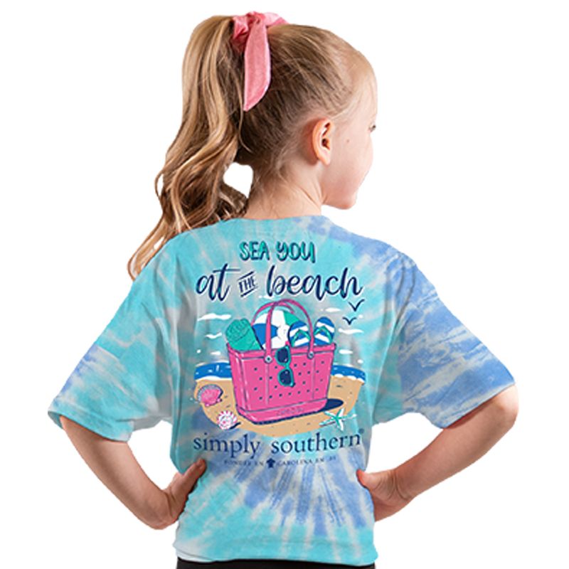 SALE Simply Southern Preppy Sea You At The Beach Tie Dye T-Shirt