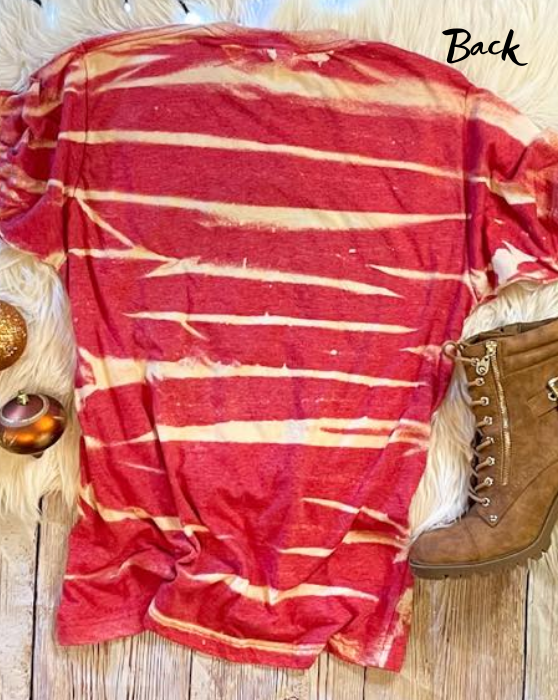 My Christmas Movie Watching T Shirt Bleached Dye Canvas Girlie T Shirt - SimplyCuteTees