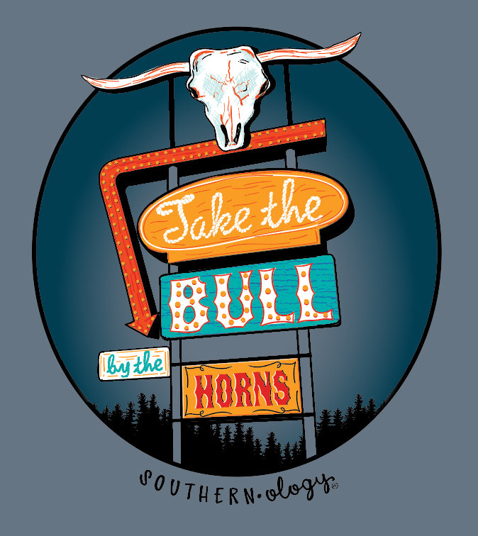 Southernology Bull by the Horns Signs Comfort Colors T-Shirt