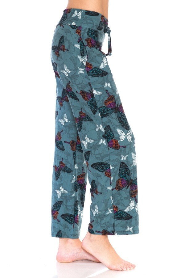 Butterfly Print Comfortable Soft Lounge Pajama Pants - SimplyCuteTees