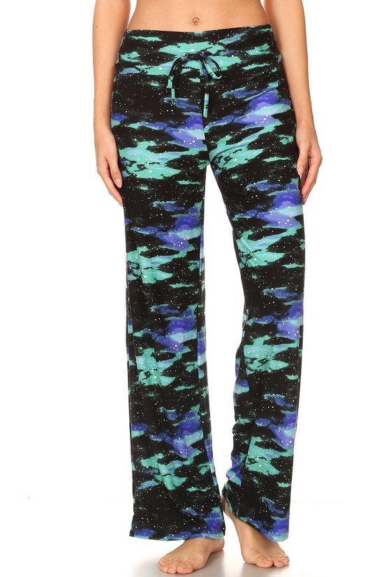 Space Print Comfortable Soft Lounge Pajama Pants - SimplyCuteTees