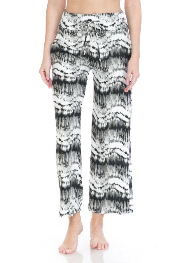 Black Gray White Tie Dye Comfortable Soft Lounge Pajama Pants - SimplyCuteTees