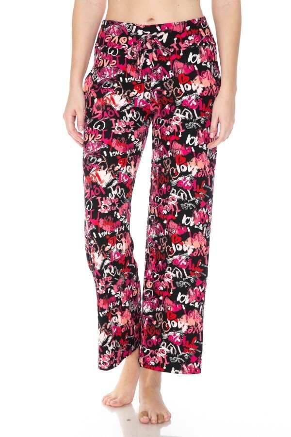 Love Print Comfortable Soft Lounge Pajama Pants