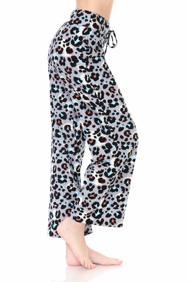 Multi Colored Leopard Print Comfortable Soft Lounge Pajama Pants