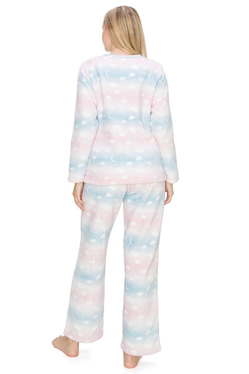 Cozy Dreams Fuzzy Lounge Pajama Set Pants and Shirt - SimplyCuteTees