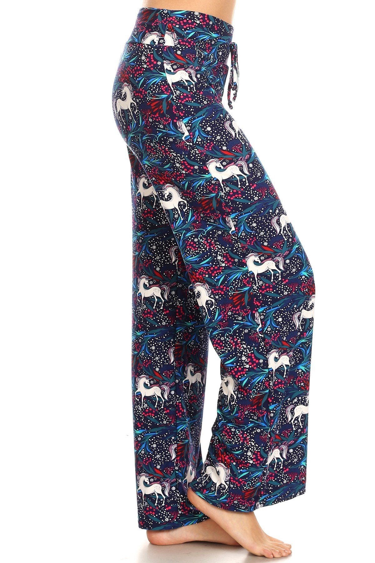 Abstract Unicorn Print Comfortable Soft Lounge Pajama Pants - SimplyCuteTees