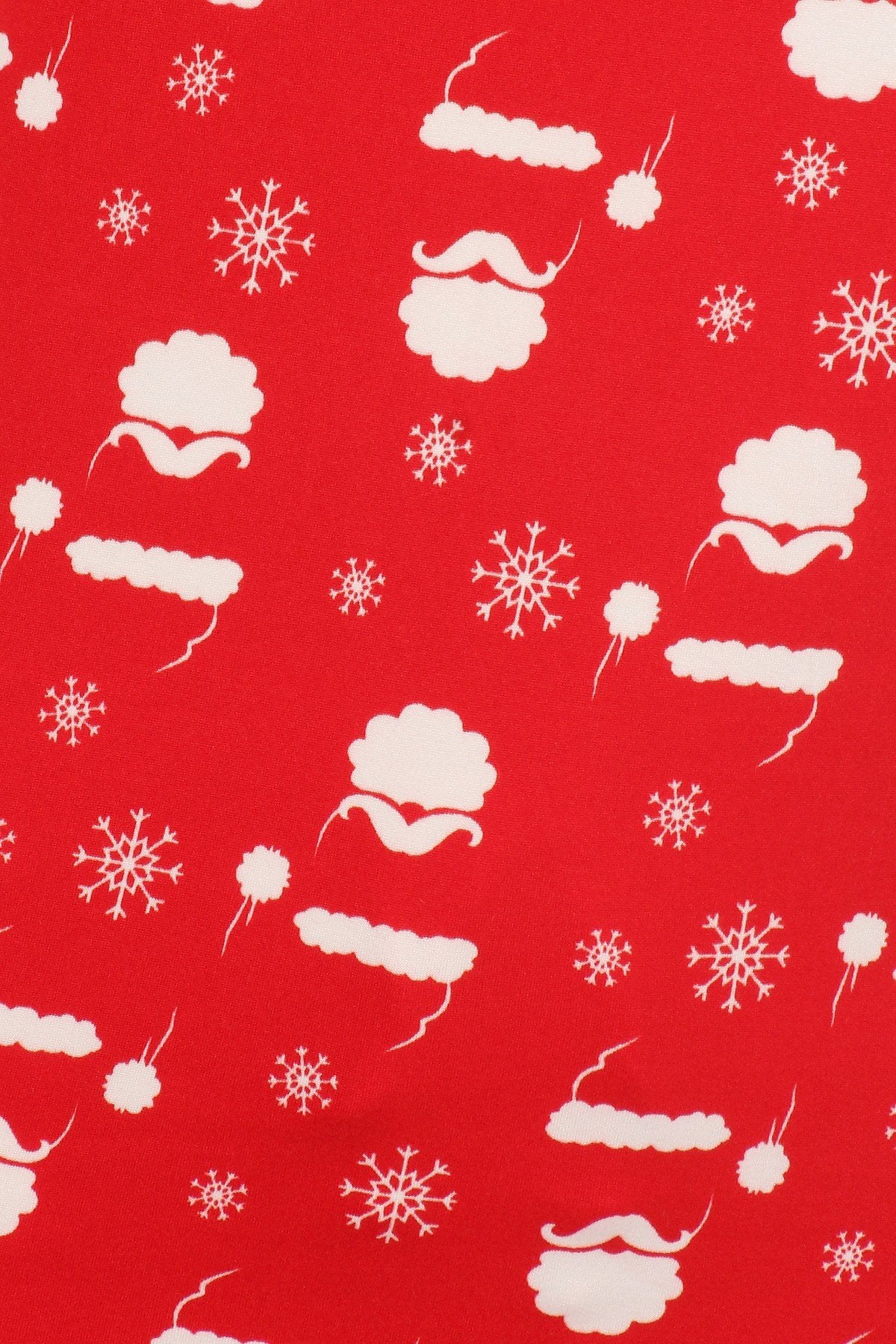 Christmas Santa Snowflakes Fleece Lined Lounge Pajama Set Pants and Shirt - SimplyCuteTees