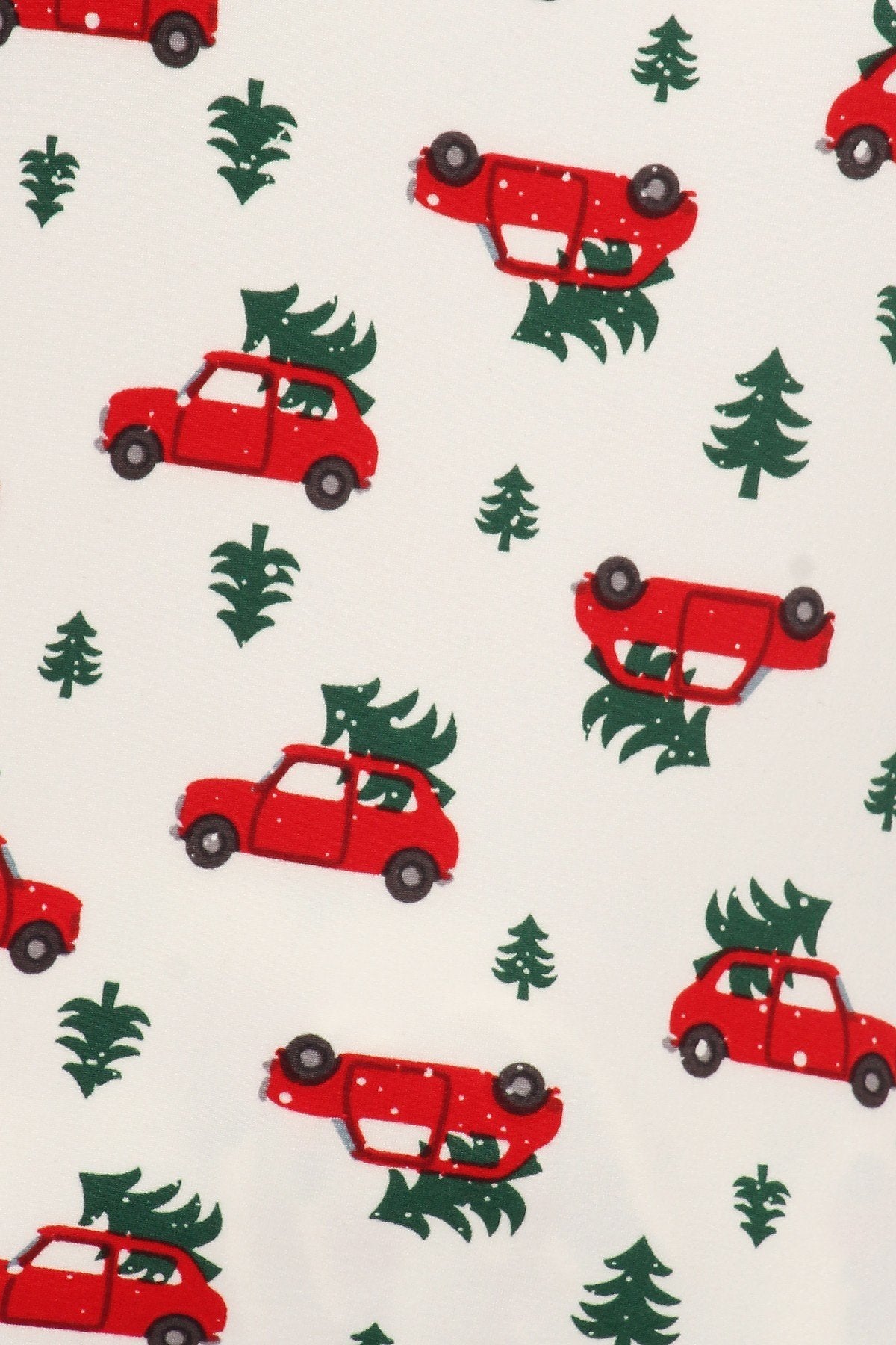 Christmas Tree Car Fleece Lined Lounge Pajama Set Pants and Shirt - SimplyCuteTees