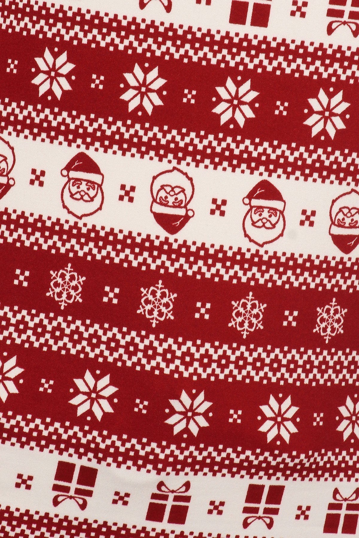 Christmas Fair Isle Santa Fleece Lined Lounge Pajama Set Pants and Shirt - SimplyCuteTees
