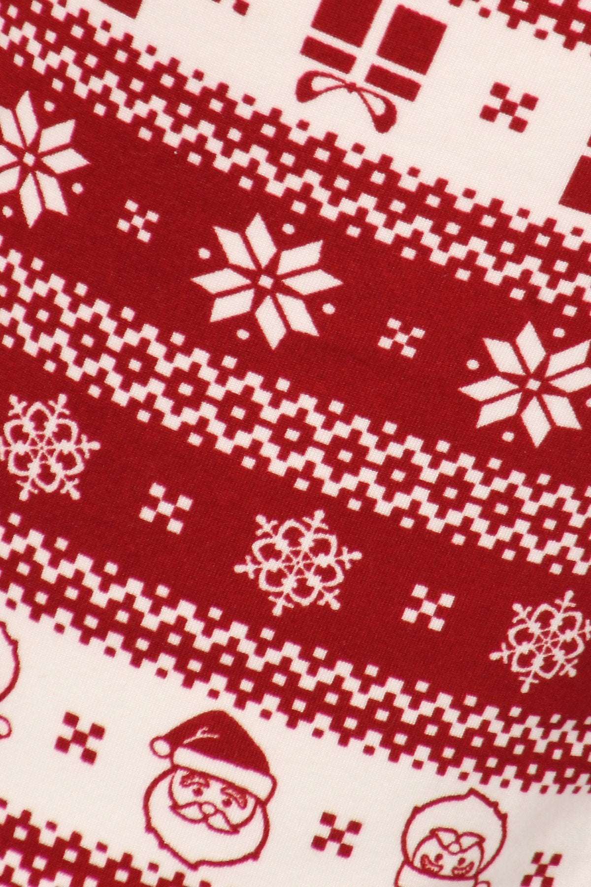 Christmas Fair Isle Santa Fleece Lined Lounge Pajama Set Pants and Shirt - SimplyCuteTees