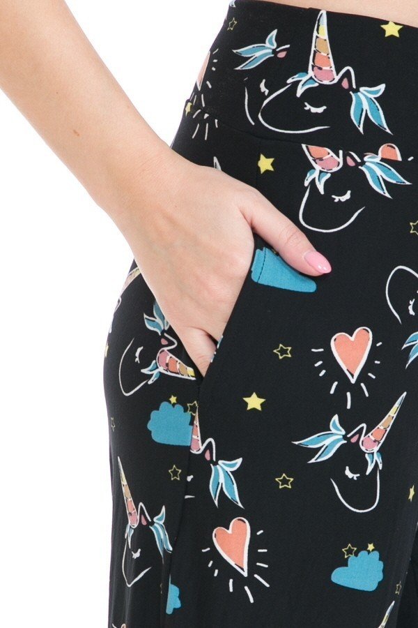 Unicorn Heart Comfortable Soft Lounge Pajama Pants - SimplyCuteTees