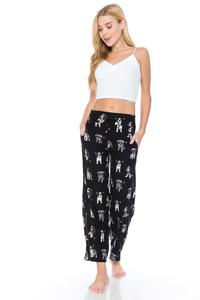 Dogs with Hearts Print Soft Lounge Pajama Pants