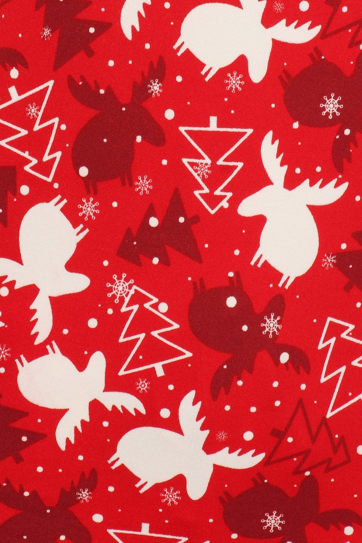 Christmas Trees Reindeer Fleece Lined Lounge Pajama Set Pants and Shirt - SimplyCuteTees