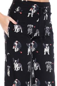 Dogs with Hearts Print Soft Lounge Pajama Pants