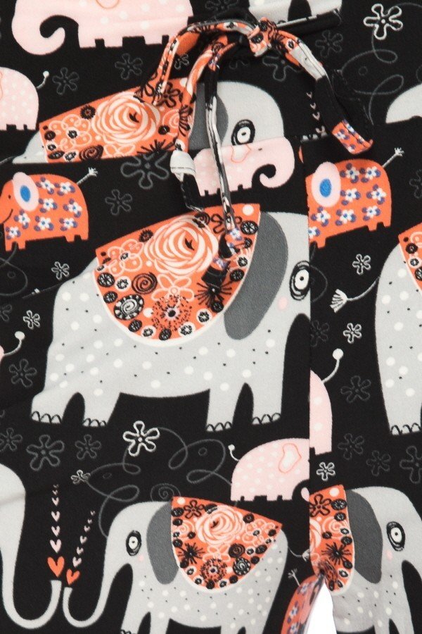 Elephant Heart Print Comfortable Soft Lounge Pajama Pants - SimplyCuteTees
