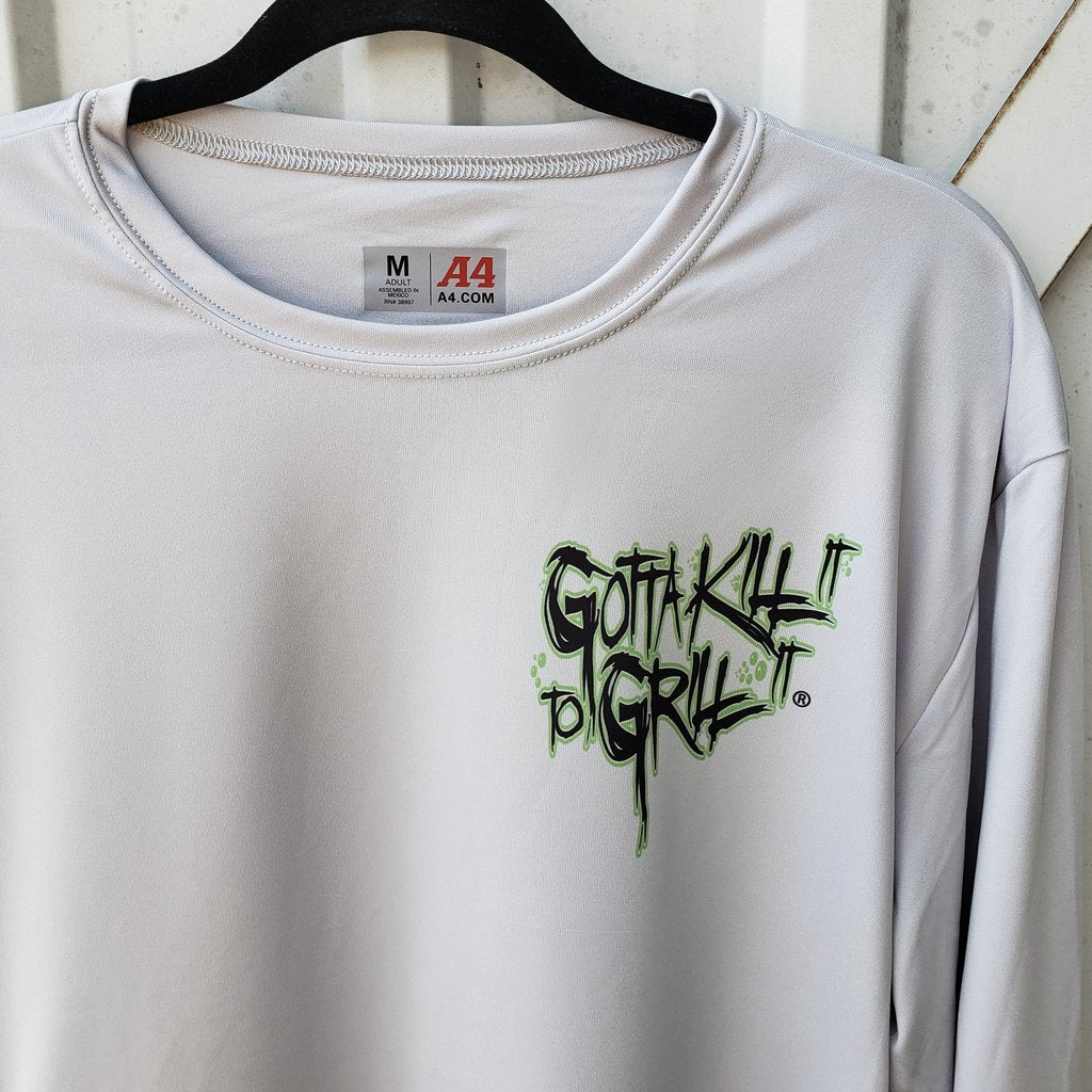 Gotta Kill It To Grill It Lab Duck Unisex Long Sleeve Performance T-Shirt