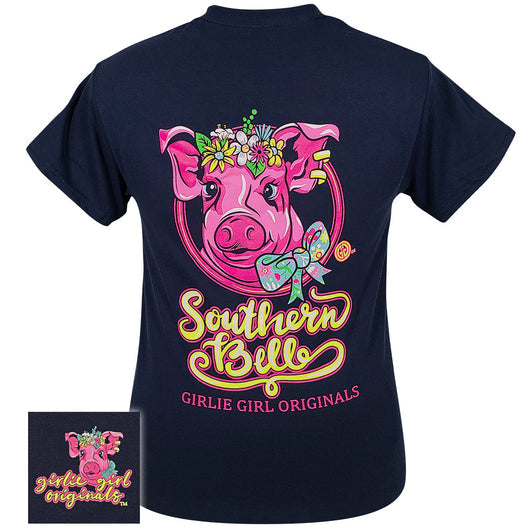 Girlie Girl Originals Southern Belle Pig T-Shirt - SimplyCuteTees