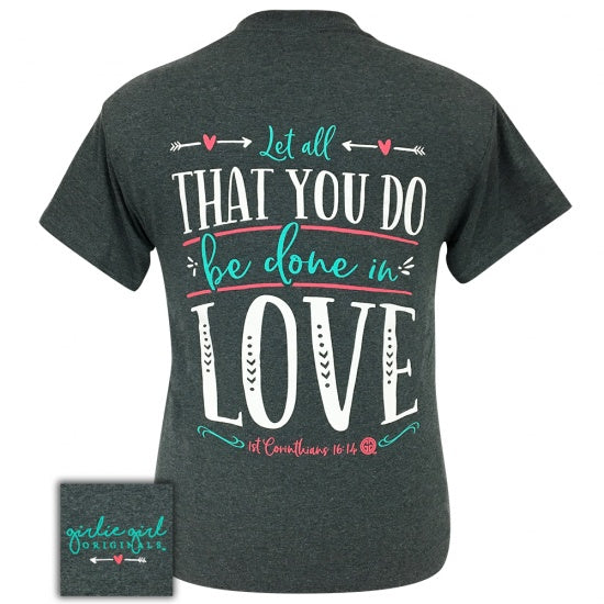 Girlie Girl Originals Preppy Let All You Do Dark Heather T-Shirt - SimplyCuteTees