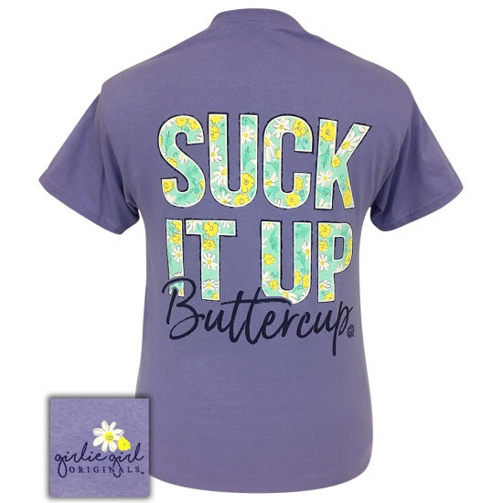 Girlie Girl Originals Preppy Suck It Up Buttercup Violet T-Shirt - SimplyCuteTees